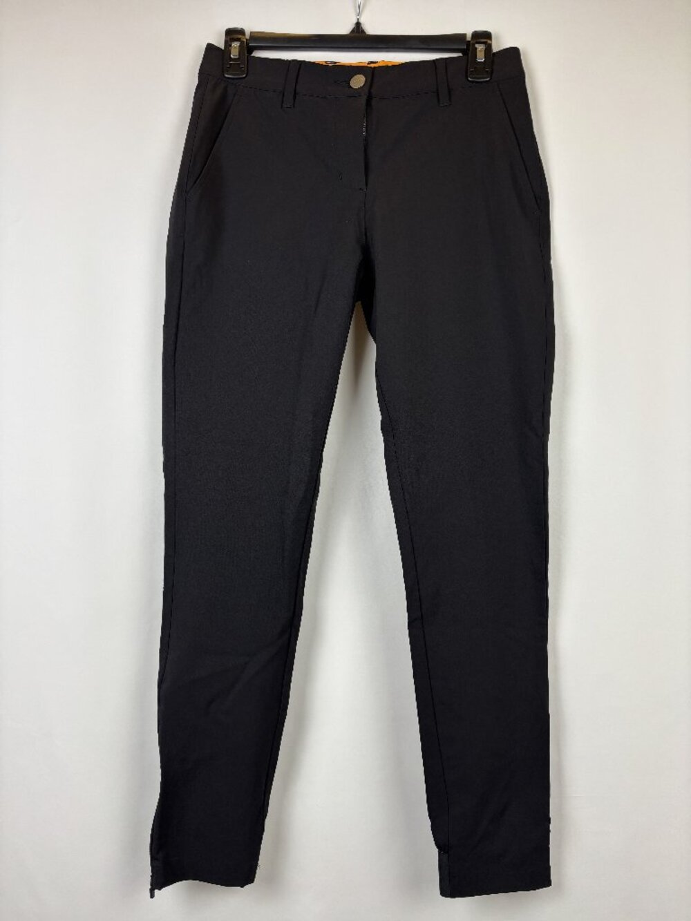 36 Regular Slim Macade Golf Pant Trouser Dress Black Grip Waistband Zip Pocket